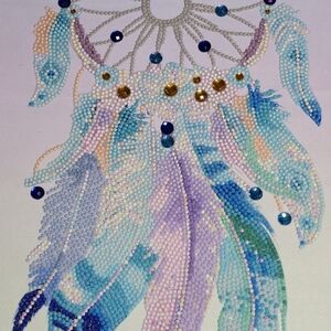 Dreamcatcher Wall Art – Pastel Feather Design - No Frame, Can Be Added